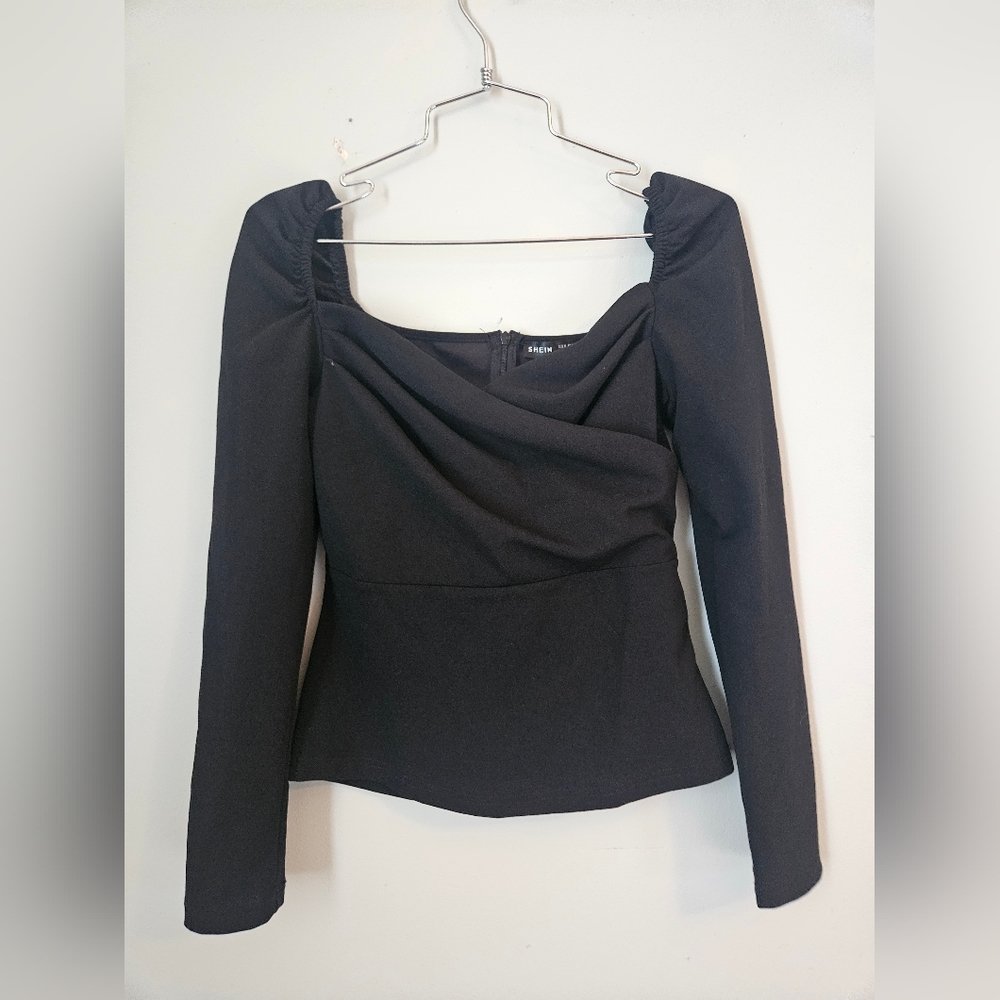 Elegant Black Long Sleeve Top